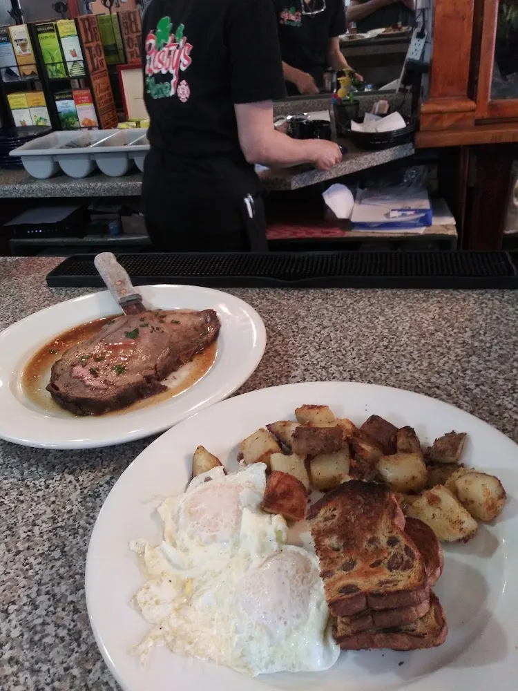 Steak Two Eggs Home Fries w Toast- Choices